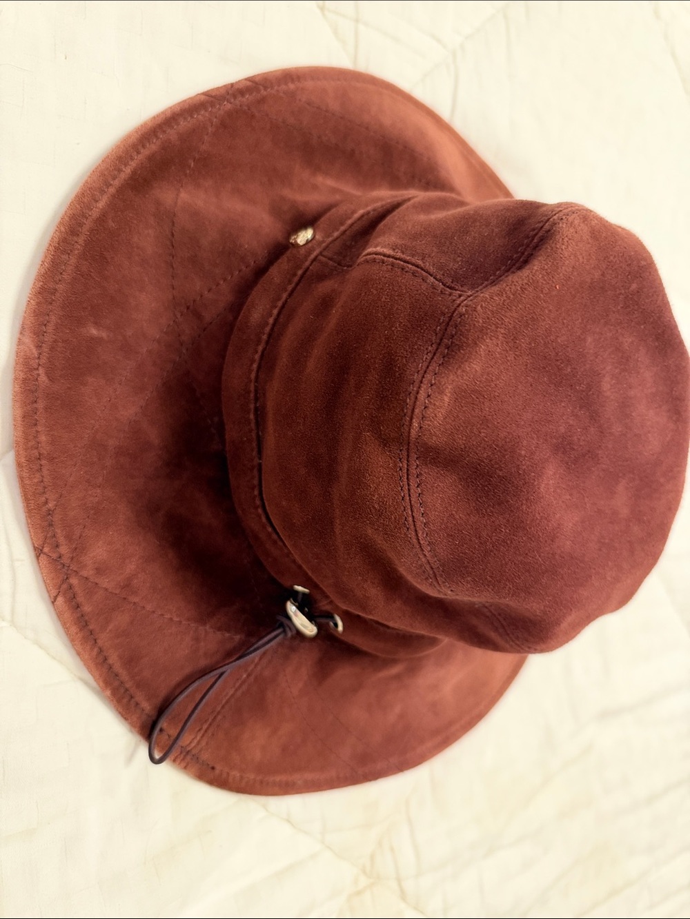 Vintage Helen Kaminski Australia Brown Suede Bucket Hat
